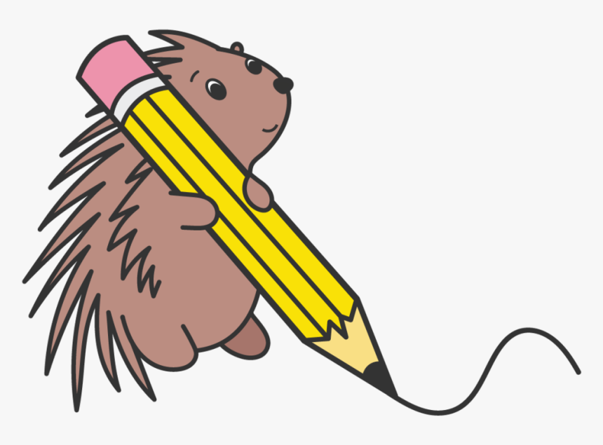 Porcupine-pencil - Illustration, HD Png Download, Free Download