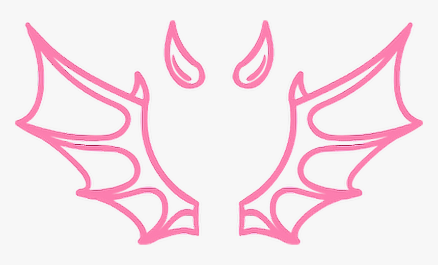 #demon #demonwings #pink #horns #pinkhorns #pinkwings - Pink Devil Horns Png, Transparent Png, Free Download