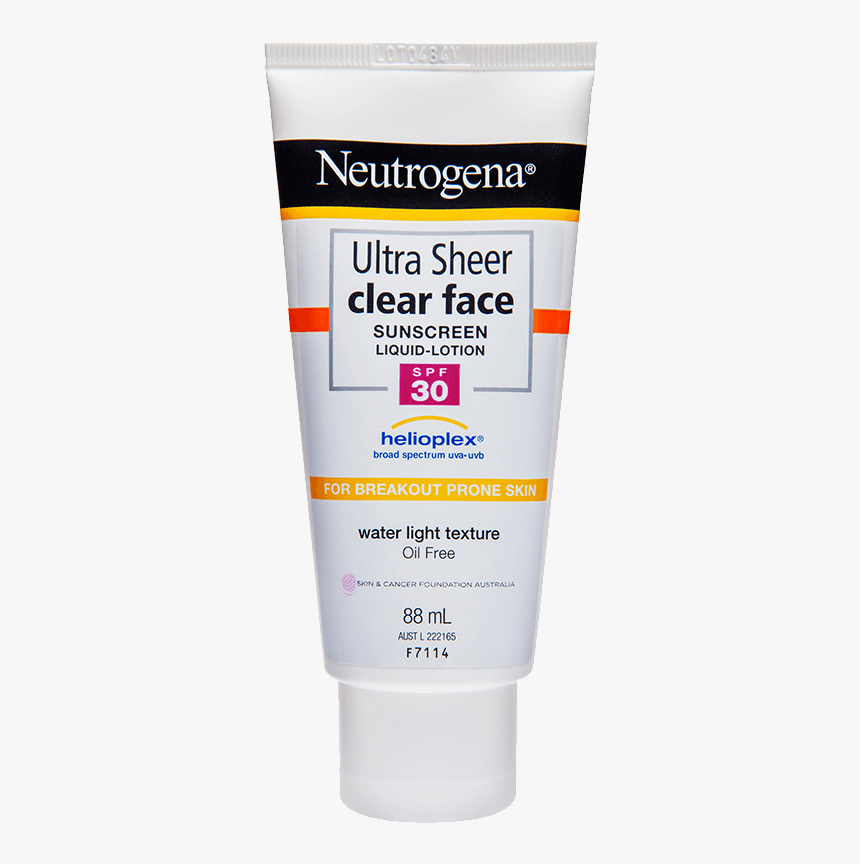 Neutrogena® Ultra Sheer® Clear Face Lotion Spf30 88ml - Neutrogena Ultra Sheer Clear Face Sunscreen Lotion, HD Png Download, Free Download