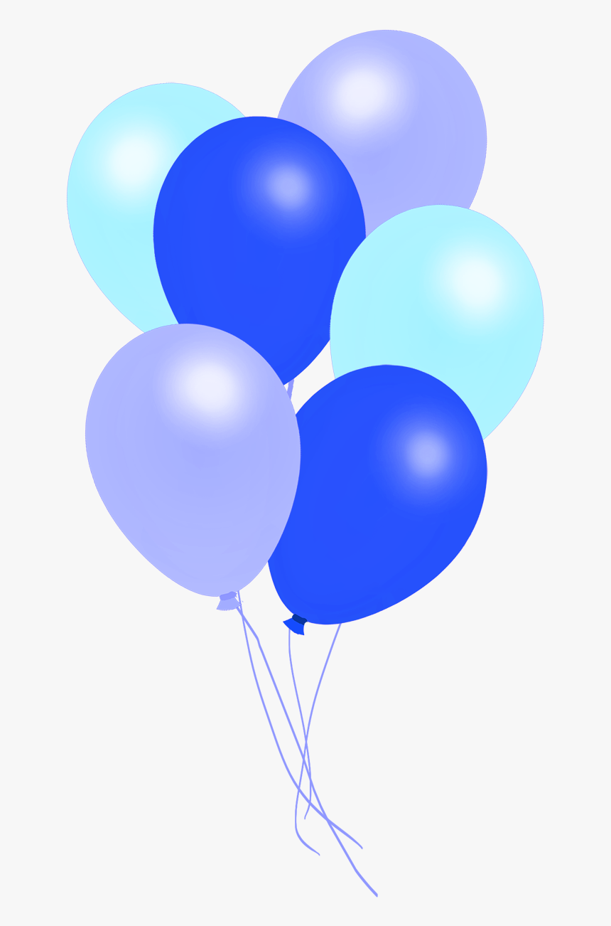 Bunch Of Blue Balloons - Balloon, HD Png Download, Free Download