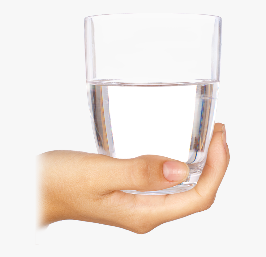 Hand Holding Glass Of Water - Distilled Water, HD Png Download, Free Download