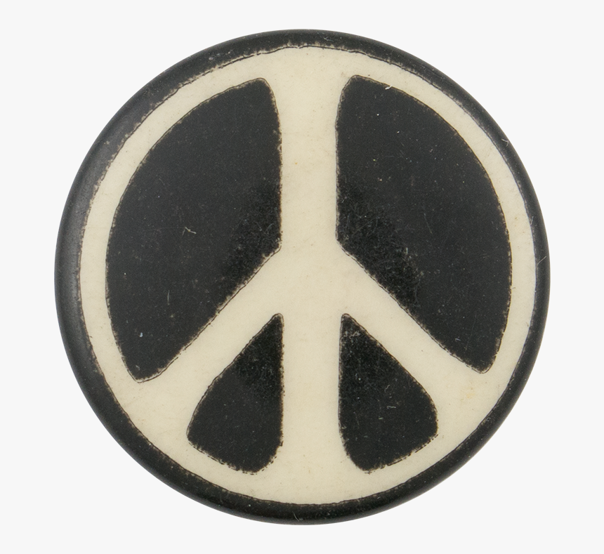 Peace Sign Black And White Cause Button Museum - Emblem, HD Png Download, Free Download