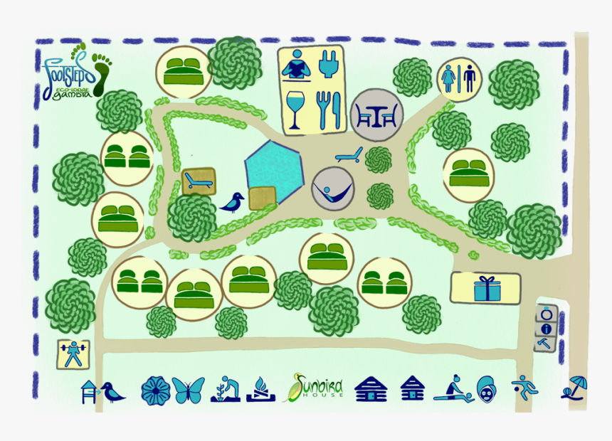 Lodge Plan Footsteps Eco-lodge - Footsteps, HD Png Download, Free Download