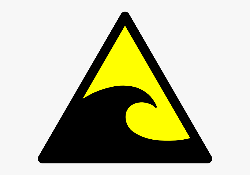Radiation Warning Sign Png - Tsunami Sign, Transparent Png, Free Download