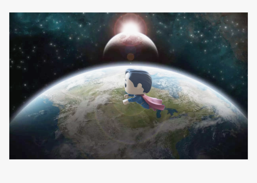 My Edit Of My Funko Pop Superman Flying - Outer Space, HD Png Download, Free Download