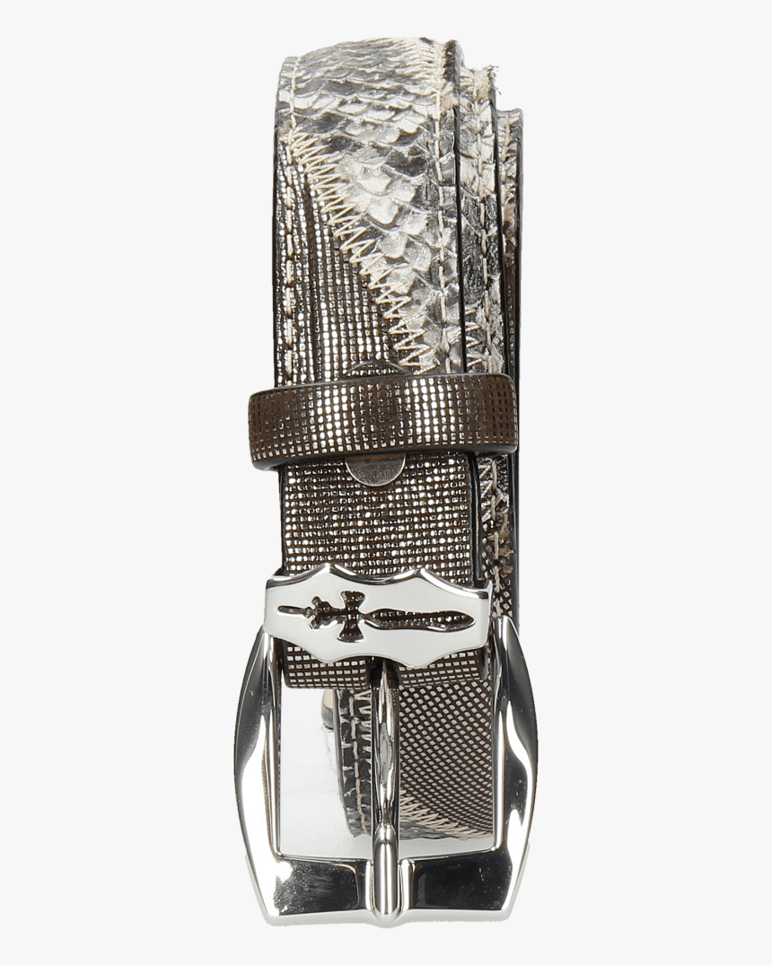 Belts Linda 2 Fermont Gunmetal Snake Black White Hairon - Belt, HD Png Download, Free Download