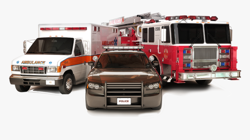 Police Ambulance Fire Truck , Png Download - Police Ambulance Fire Truck, Transparent Png, Free Download