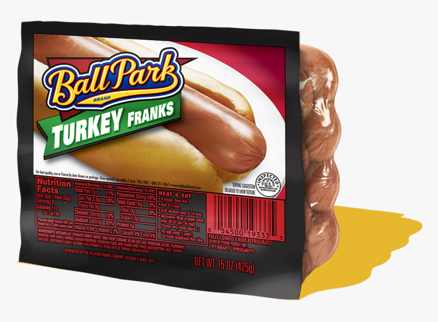 Ball Park Turkey Franks - Hot Dogs In Package, HD Png Download, Free Download