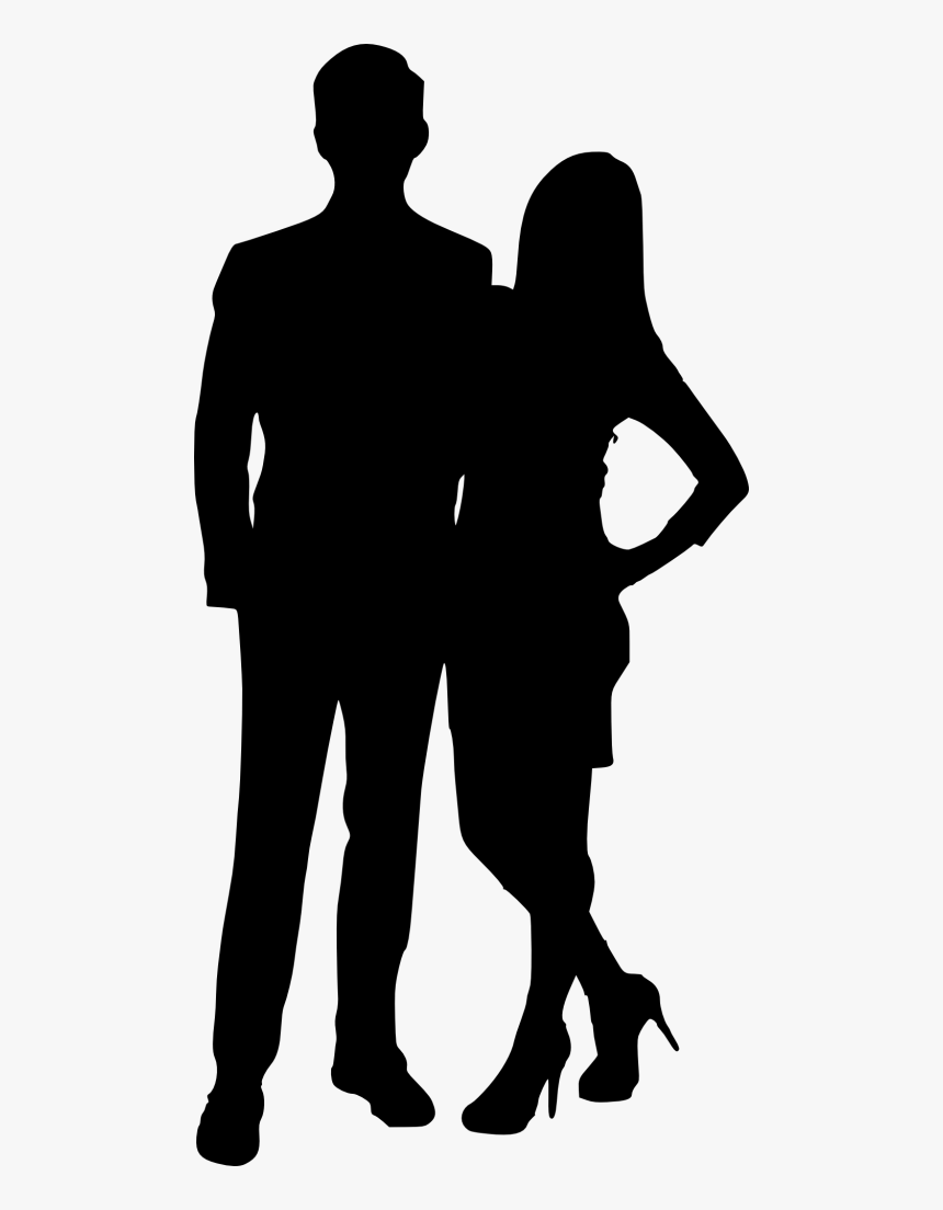 Couple-silhouette - Couple Silhouette Png, Transparent Png - kindpng