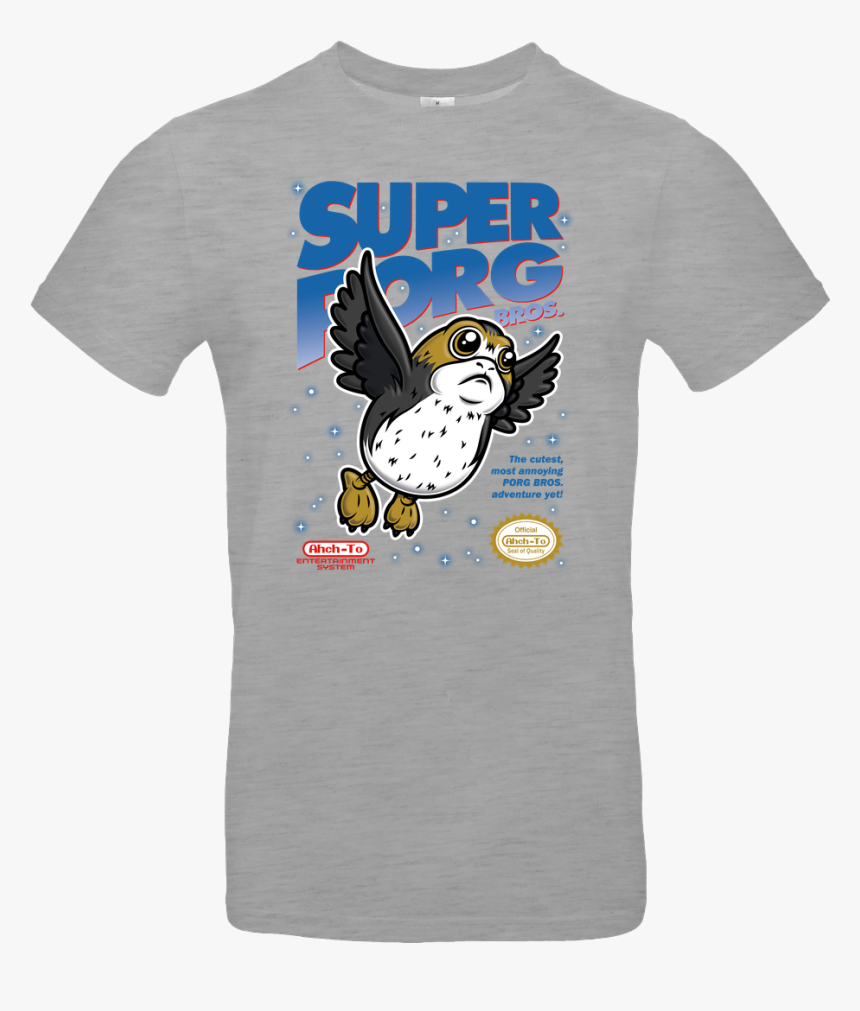 Olipopart Super Porg Bros T-shirt B&c Exact , Png Download - Cartoon, Transparent Png, Free Download