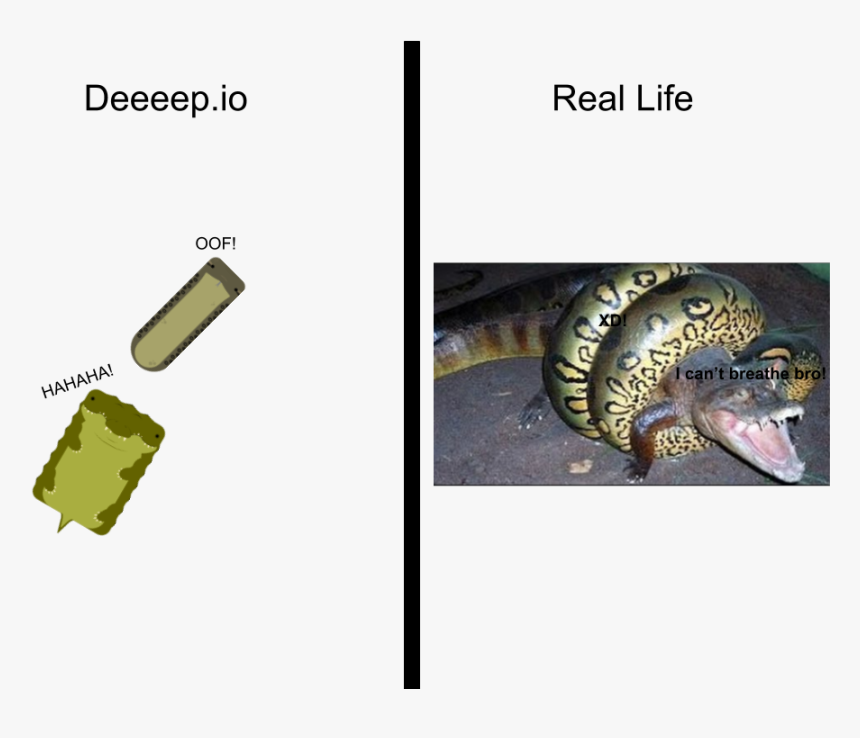 Io Vs Real Life - Get Anaconda In Deeeep Io, HD Png Download, Free Download