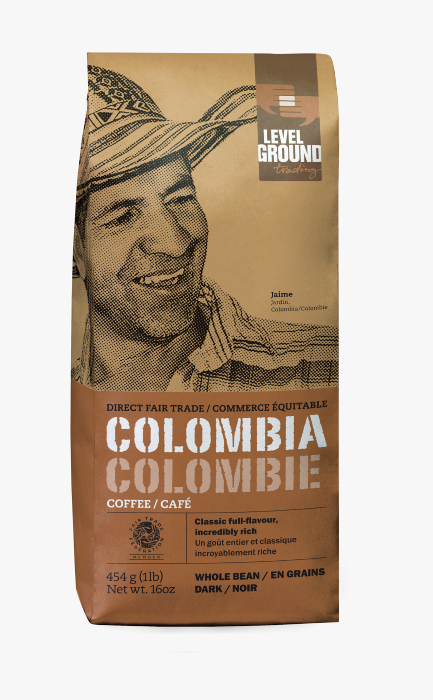 Lg Colombia Bean Front Rgbhi Sepshad - Level Ground Colombia Coffee, HD Png Download, Free Download