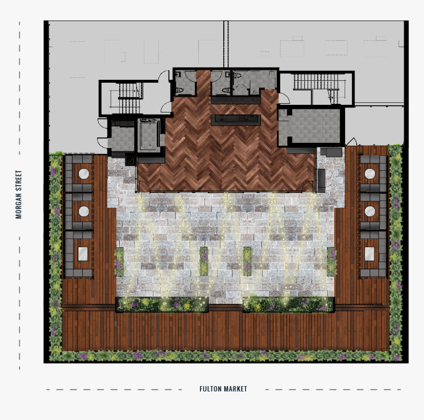 Rooftop Floorplan - Rooftop Bar Floor Plan, HD Png Download - kindpng