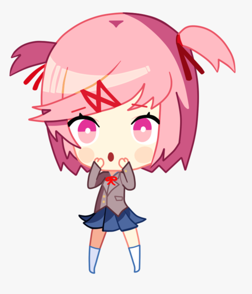 Clip Royalty Free Stock Monika Png For - Doki Doki Literature Club Natsuki Chibi, Transparent Png, Free Download