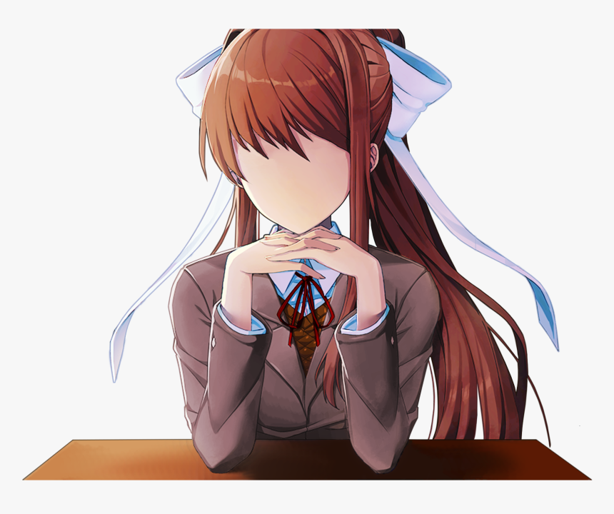 Doki Doki Literature Club Monika Sprites, HD Png Download - Kindpng