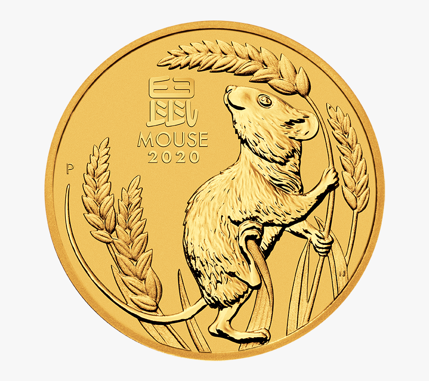 05 2020 Yearofthemouse Gold Bullion 1oz Coin Obverse - Year Of The Rat Gold Coin, HD Png Download, Free Download