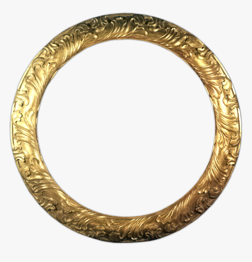 Golden Round Frame Png, Transparent Png, Free Download