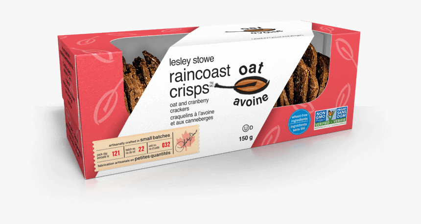 Packaging For Oat And Cranberry, Lesley Stowe Raincoast - Lesley Stowe Raincoast Crisps Original, HD Png Download, Free Download