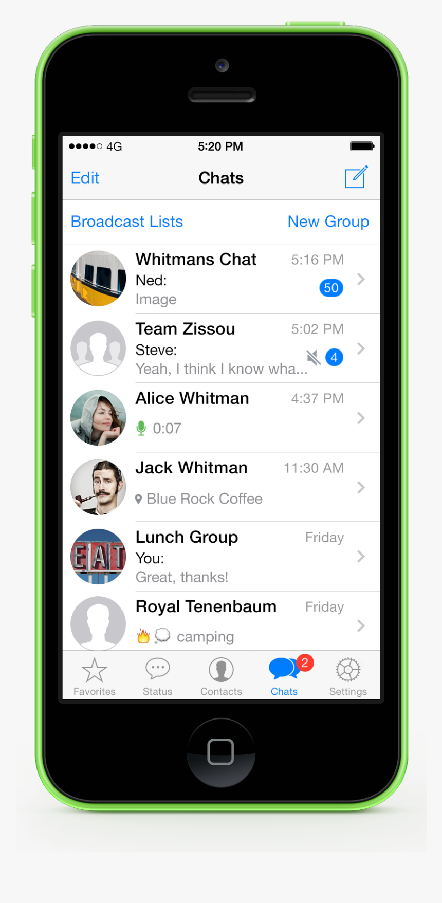 Whatsapp Chat List Good Messaging Option - Whatsapp Iphone, HD Png Download, Free Download