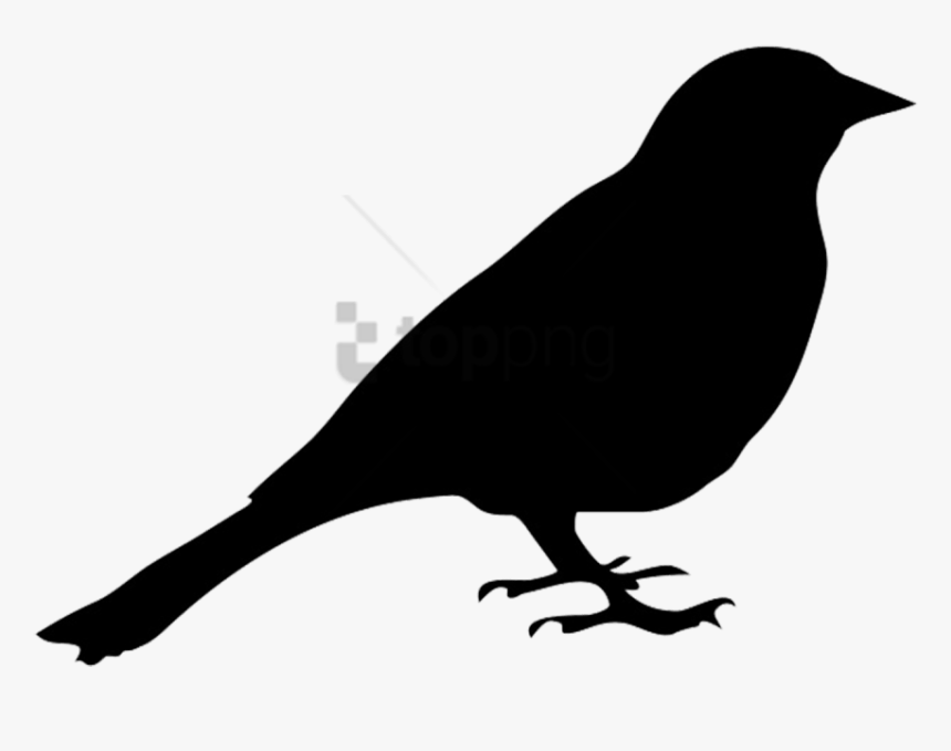 Free Png Download Silhouette Of Pigeon Png Images Background - Black And White Bird Png, Transparent Png, Free Download