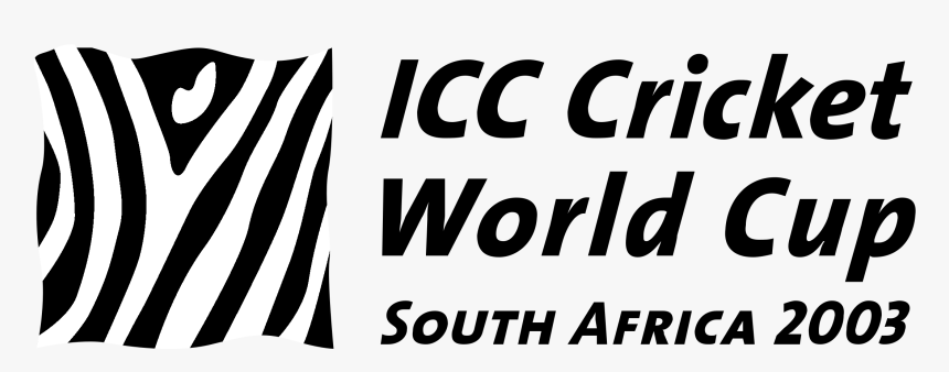 Icc Cricket World Cup Logo Black And White - 2003 World Cup Logo, HD Png Download, Free Download