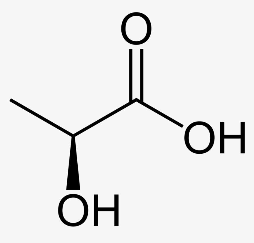 Lactic Acid - Lactic Acid Skeletal Formula, HD Png Download, Free Download