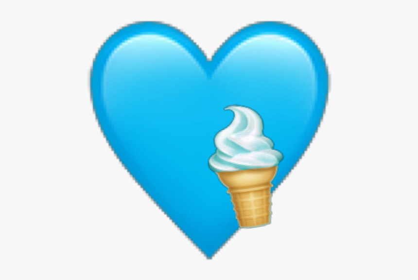 #lightblue #celeste #helado #icecream #heart #corazon - Ice Cream Cone, HD Png Download, Free Download