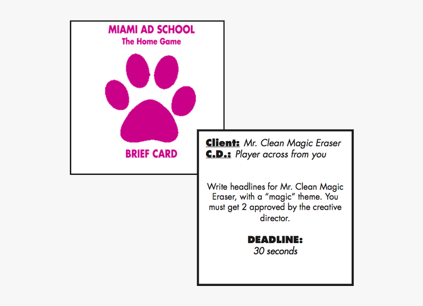 Magenta Brief Card Preview - Paw, HD Png Download, Free Download