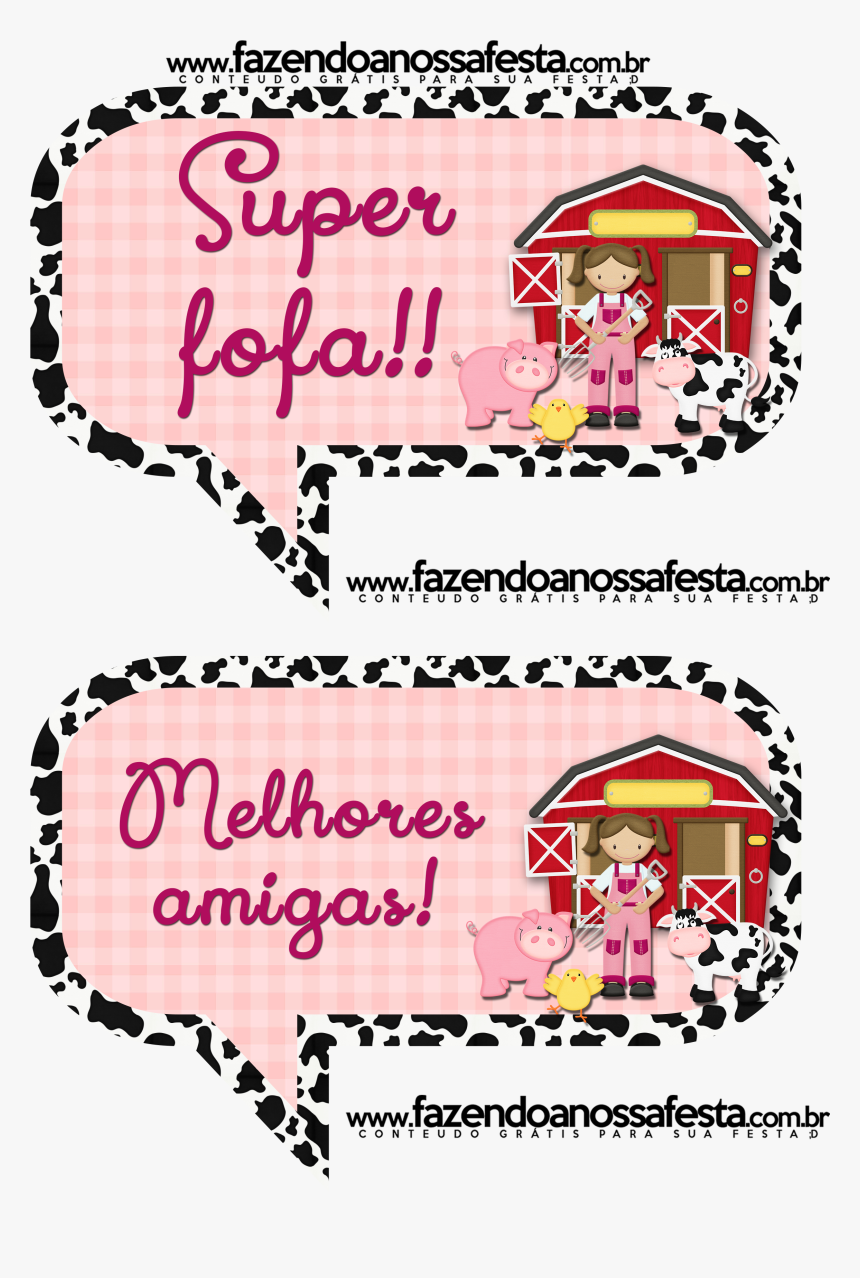 Clip Art Plaquinhas Divertidas Menina Com - Plaquinhas Para Festa Fazendinha Menina, HD Png Download, Free Download