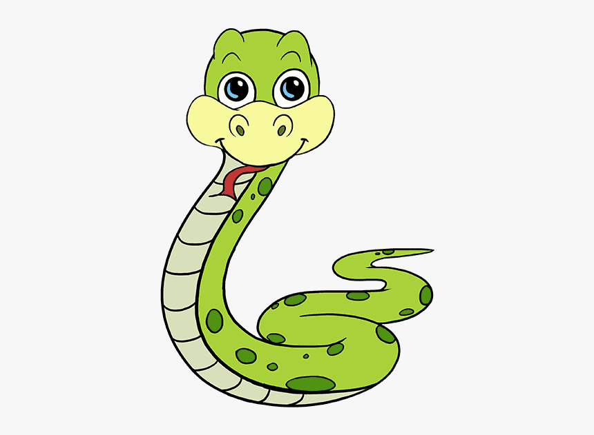 Clip Art How To Draw A - Cute Cartoon Snake Drawing, HD Png Download ...