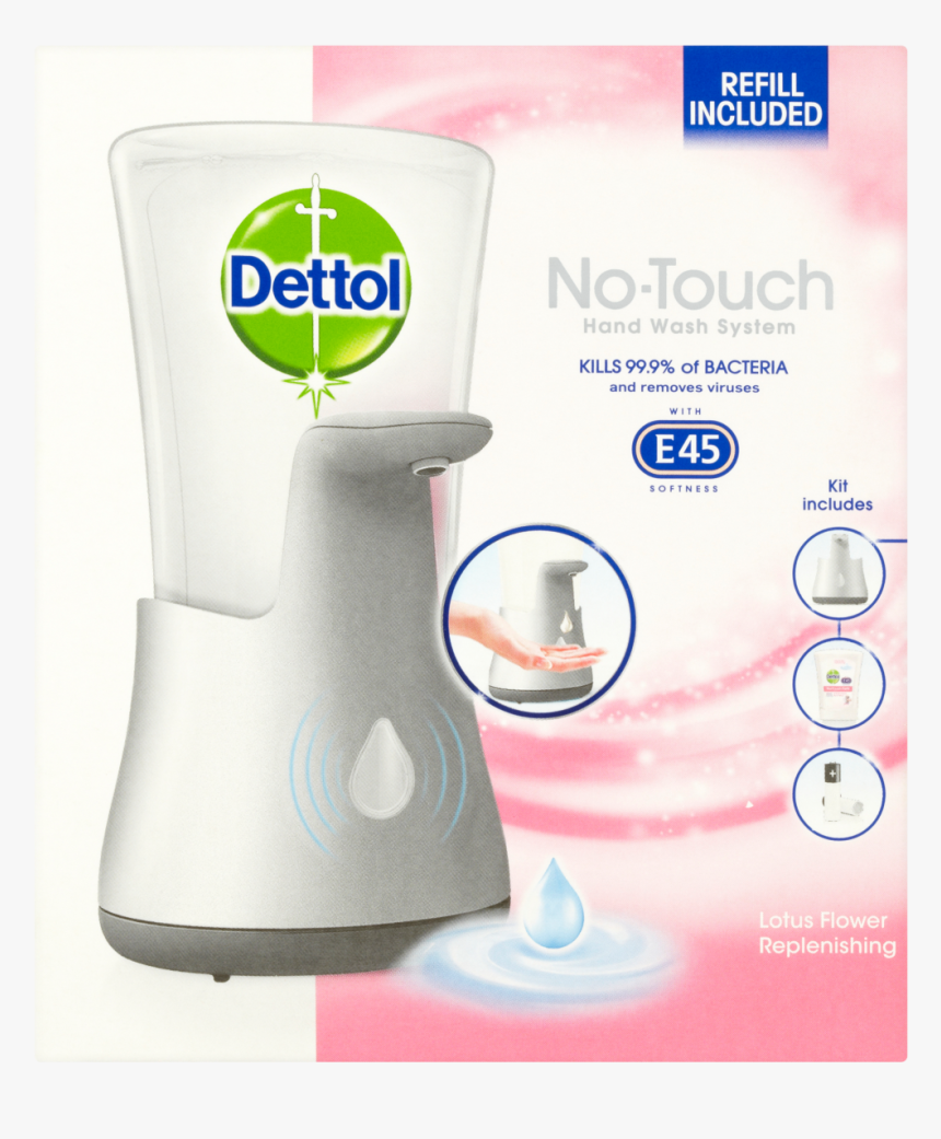 Dettol No Touch Antibacterial Hand Wash With E45 Softness - Dettol No Touch Handwash, HD Png Download, Free Download