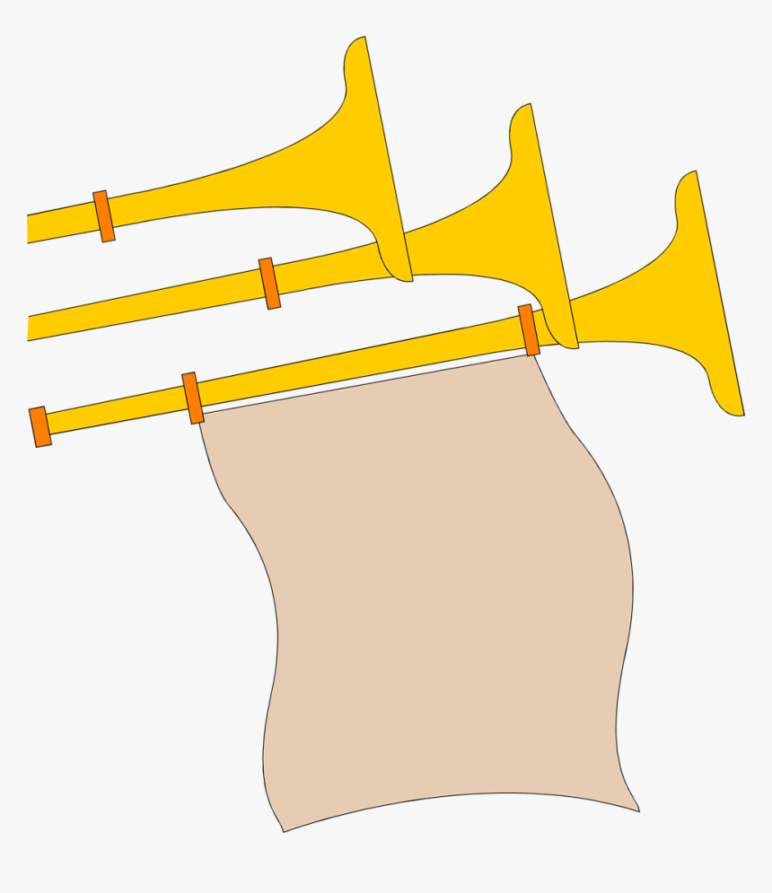 Scroll Clipart Golden - Announcement Horns, HD Png Download, Free Download