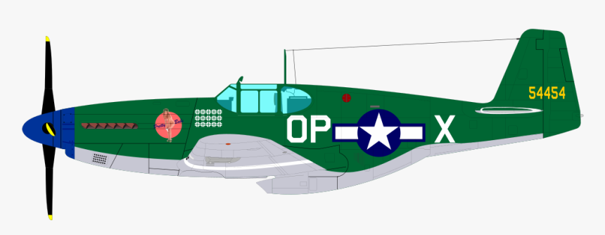 Airplane Clip Art - John Godfrey P 51, HD Png Download, Free Download