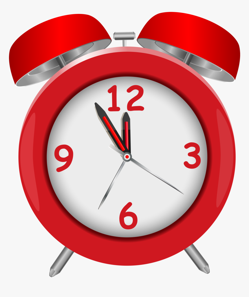 Red Alarm Clock Red Png Clip Art - Transparent Alarm Clock Png, Png Download, Free Download