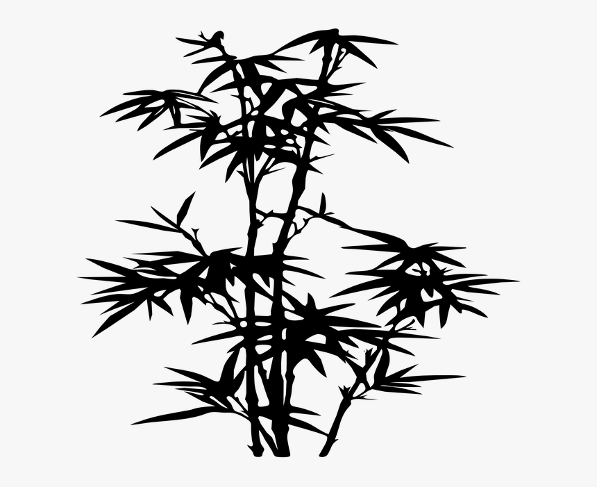 Tree At Getdrawings Com - Bamboo Leaves Silhouette Png, Transparent Png, Free Download