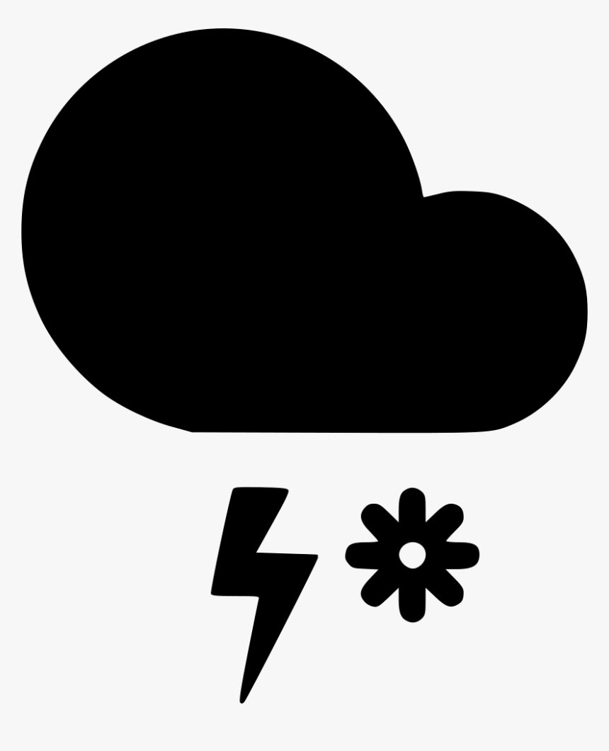 Snow Storm Cloud Lightning - Heart, HD Png Download, Free Download