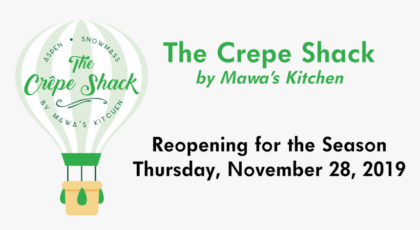 The Crepe Shack Is Now Open For The Fall/winter Season - Paul Green, HD Png Download, Free Download