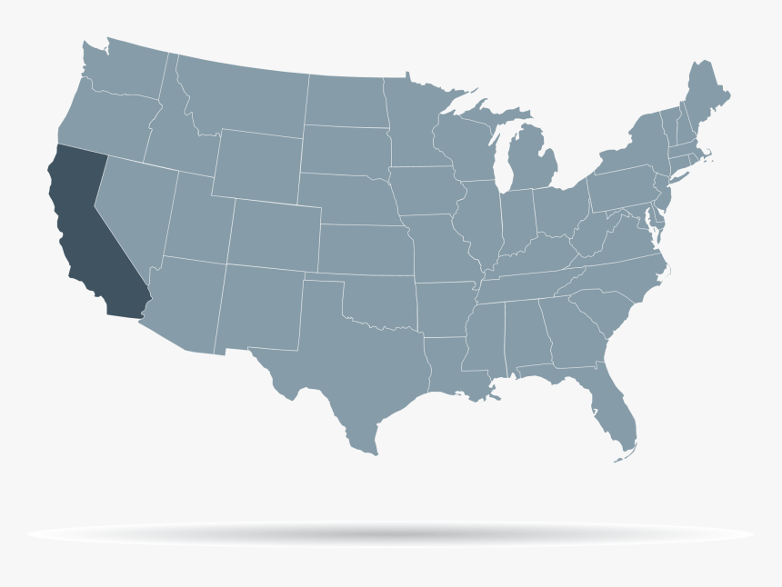 Grey Map Of Usa, HD Png Download, Free Download