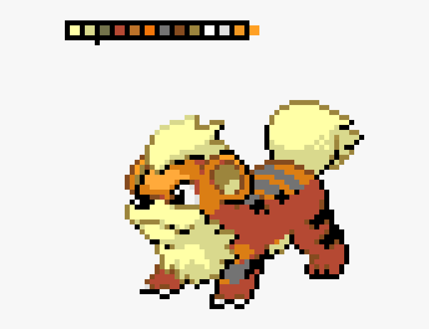 Pixel Art Growlithe, HD Png Download, Free Download