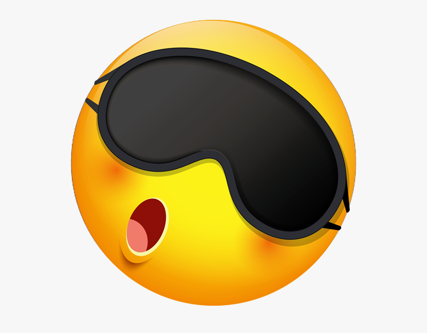 Sneer/sleepy Emoji - Sleep Eye Mask Emoji, HD Png Download, Free Download