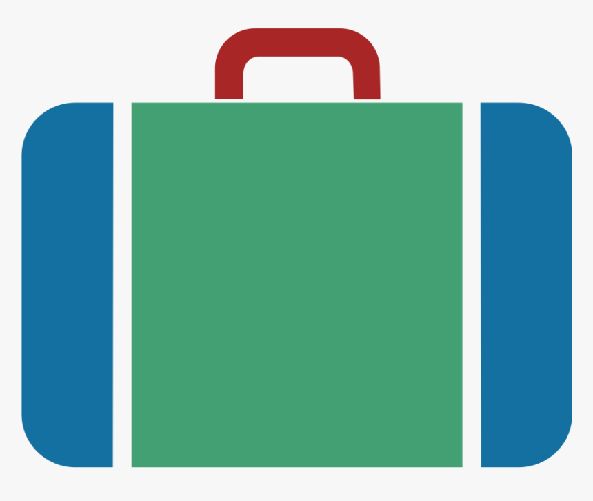 Suitcase Icon Blue Green Red Jpg To Svg V1 - Luggage Clipart, HD Png Download, Free Download