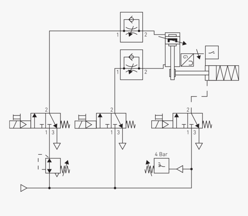 Fail Safe Pneumatic Circuit, HD Png Download, Free Download