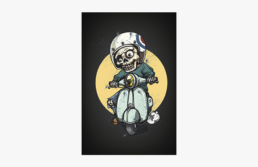 Scooter Skull Vector, HD Png Download, Free Download