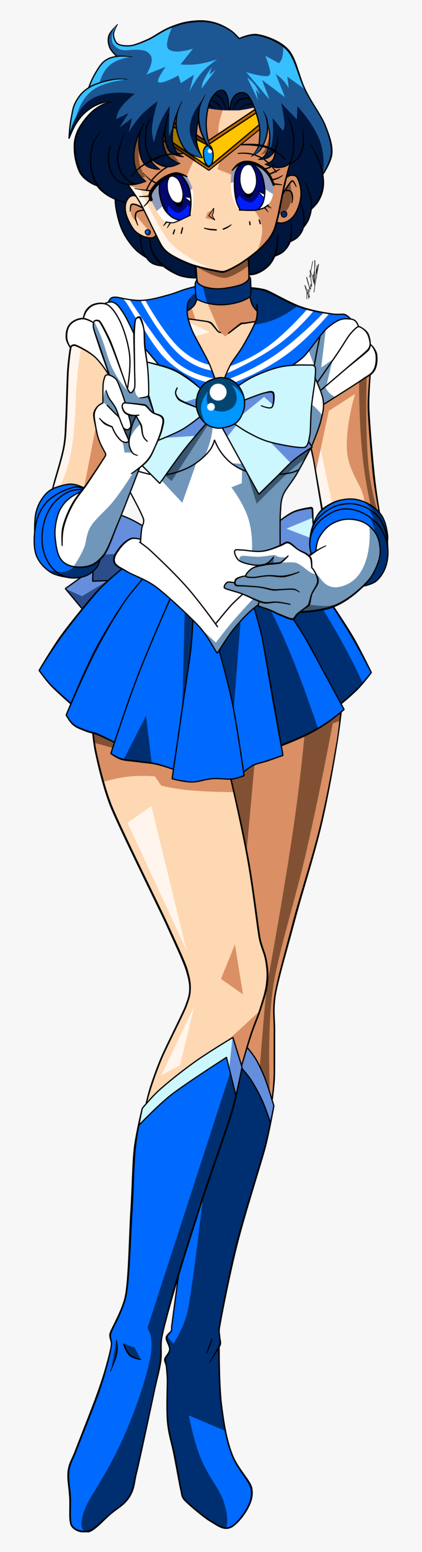 Thumb Image - Mercury Sailor Moon Characters, HD Png Download, Free Download