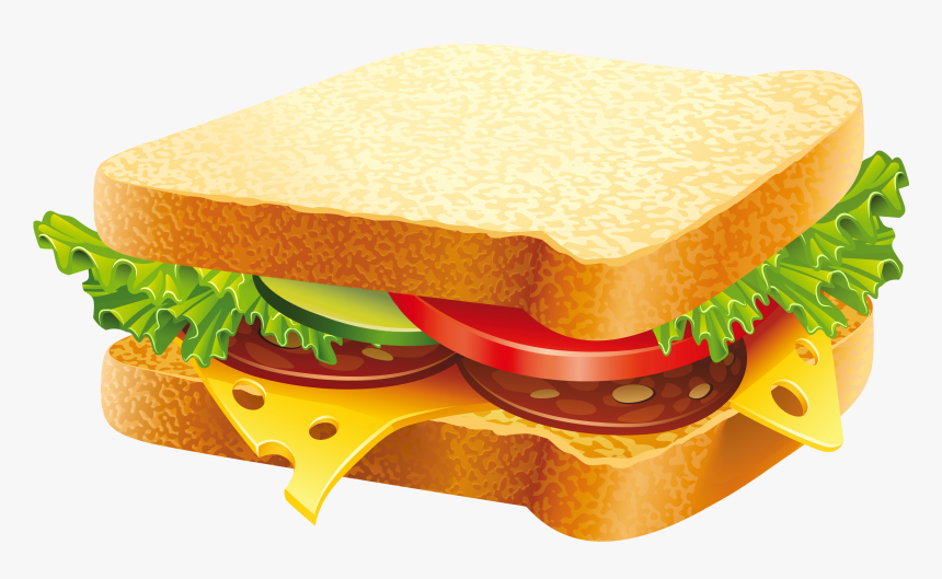 Transparent Food Clipart - Sandwich Png, Png Download, Free Download