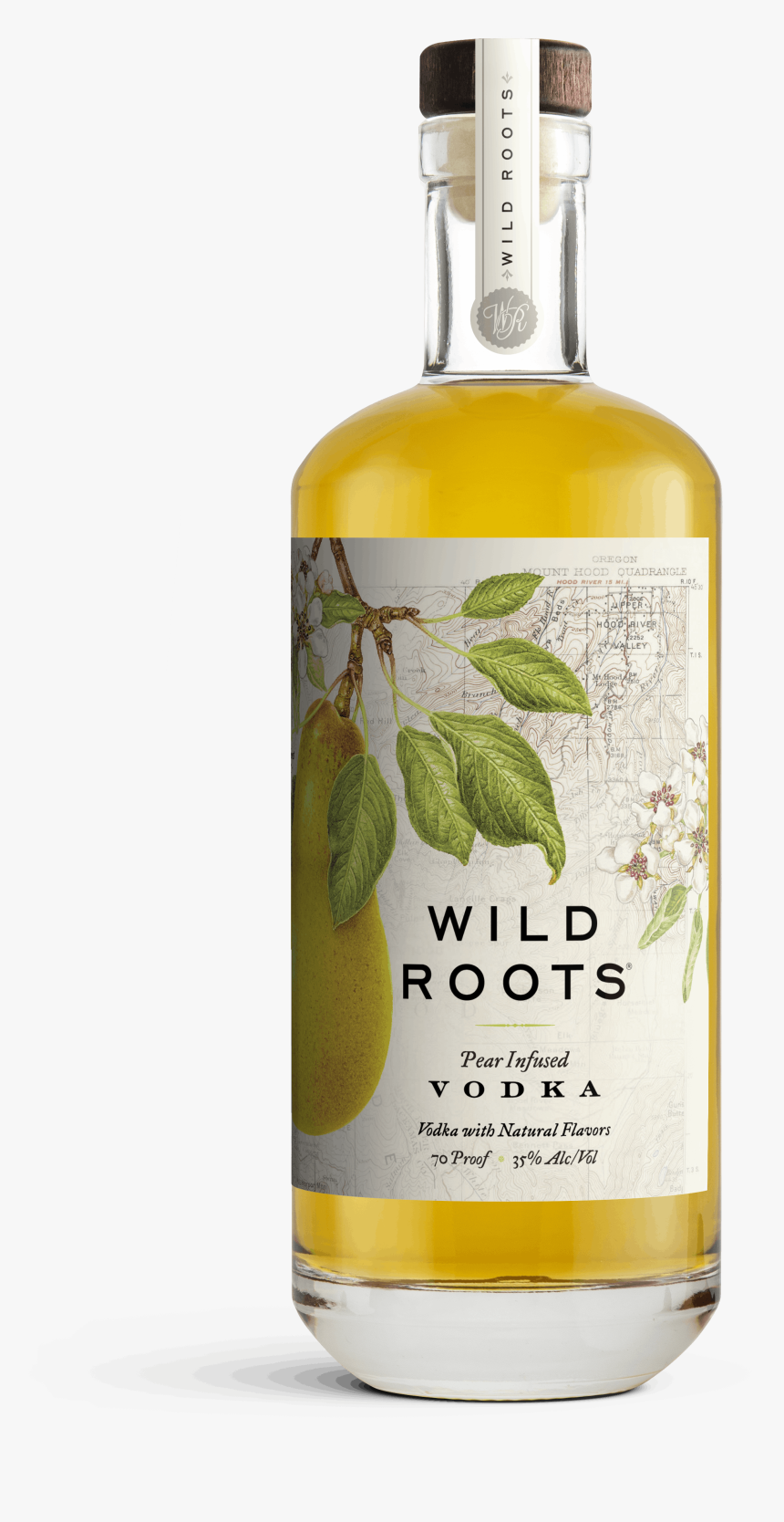 Wild Roots Pear Vodka Bottle - Wild Roots Peach Vodka, HD Png Download, Free Download