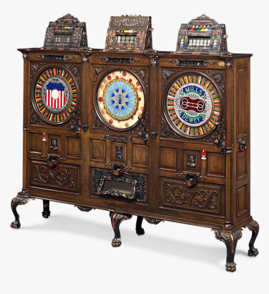 The Mills Dewey-chicago Triplet Slot Machine - China Cabinet, HD Png Download, Free Download