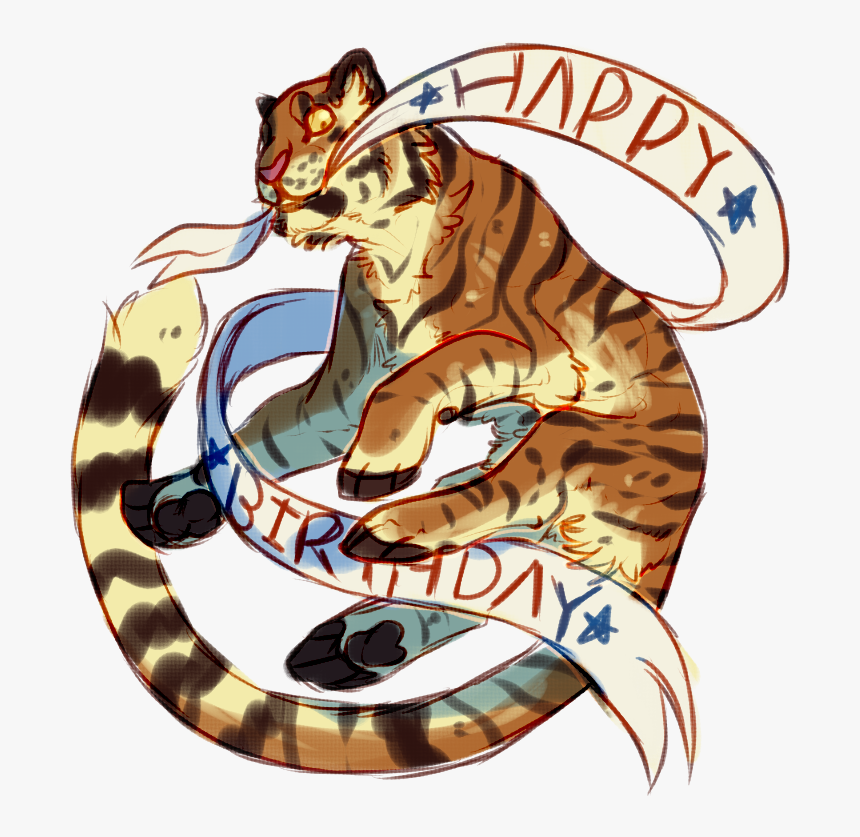 Clipart Tiger Birthday - Happy Birthday Tiger, HD Png Download, Free Download