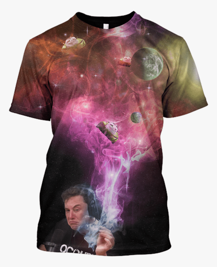 Gearhuman 3d Elon Musk Smoking Out Space Roadster - Elon Musk Smoking Shirt, HD Png Download, Free Download