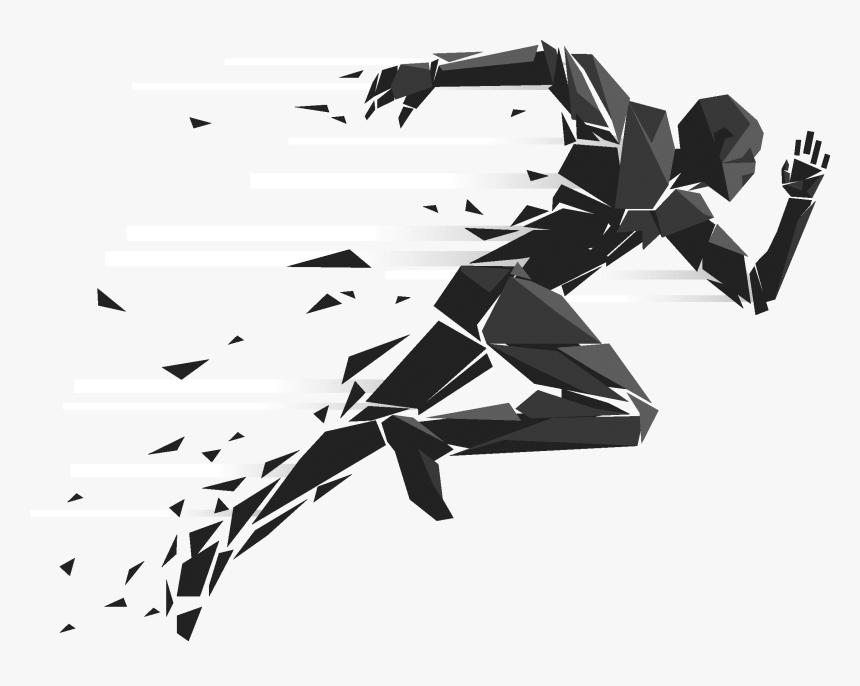 Running Sport Silhouette Illustration - Running Man Png, Transparent Png, Free Download